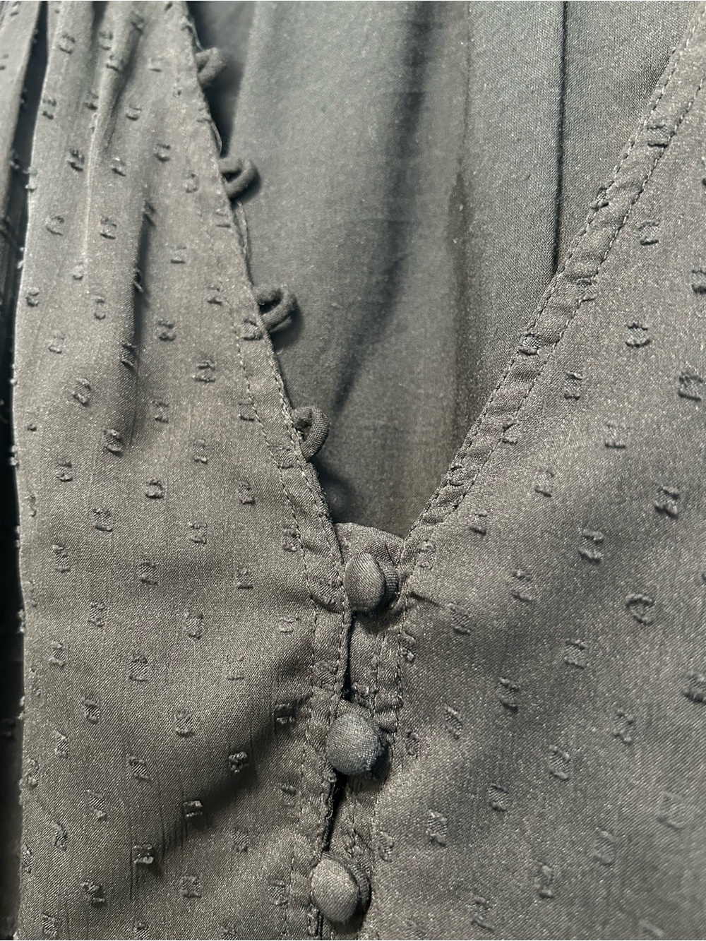 Abercrombie & Fitch Swiss Dot Romantic Long Sleeve Bodysuit|Coquette| Size S - Picture 4 of 11